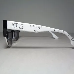 McQ by Alexander McQueen MQ0048SA Black White Grey New Women\'s Sunglasses McQ by Alexander McQueen MQ0048SA White Avana Reflective  main image 4